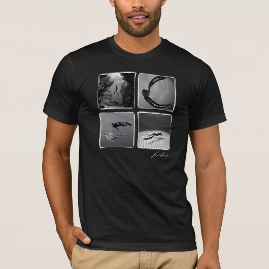 freedive - Organic. Zwarte Mannen T-shirt (Voorkant)