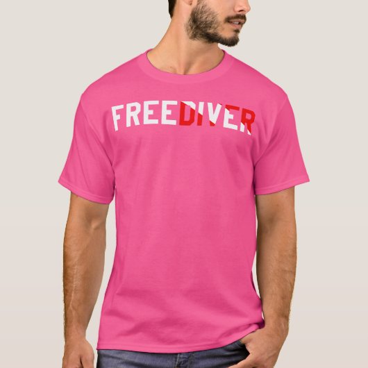 Freediver Dive Flag Freediving T-shirt (Voorkant)