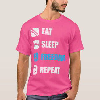 Freediver Eet Slaap Freedive Herhaal Water Duiken T-shirt