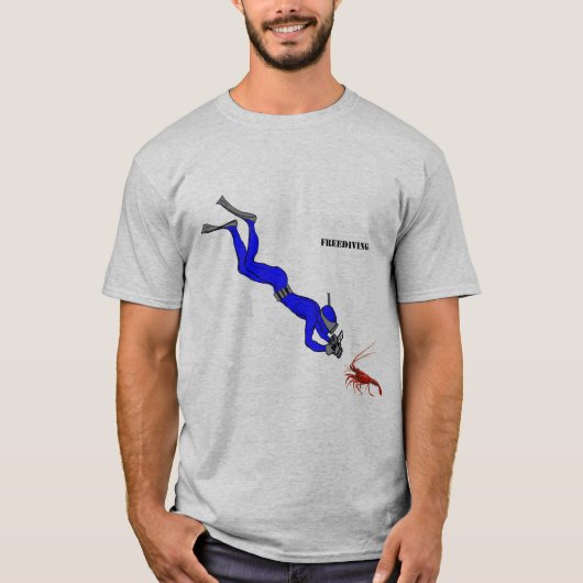 Freediving Diver Foto van een Spiny Lobster T-shirt (Voorkant)