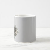 Freediving Diver Vechten tegen een schildpad voor  Koffiemok (Center)