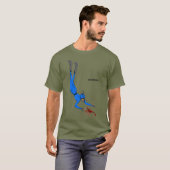 Freediving Diver Waarnemend een Spiny Lobster T-shirt (Voorkant volledig)