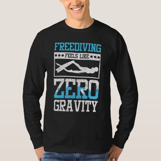 Freediving feels like zero gravity t-shirt (Voorkant)