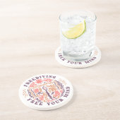 Freediving Free Your Mind Ocean Meditation Diver Zandsteen Onderzetter (Zijkant)