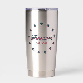 Freedom 1776–2026 America 250 Patriotic Design Geïsoleerde Drinkbeker