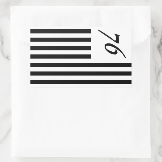 Freedom 1776 rechthoekige sticker (Tas)