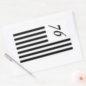 Freedom 1776 rechthoekige sticker (Envelop)