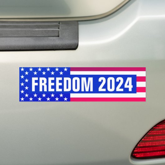 Freedom 2024 (vlag) Bumpersticker (Op auto)