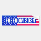 Freedom 2024 (vlag) Bumpersticker (Voorkant)