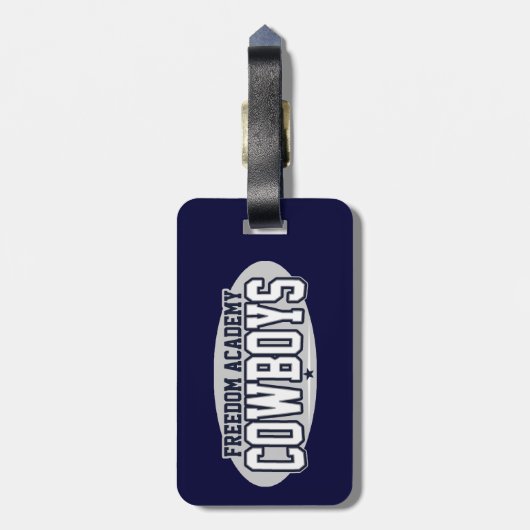 Freedom Academy Cowboys Bagagelabel (Achterkant verticaal)
