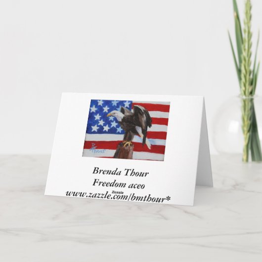 Freedom aceo Verjaardag Kaart (Achterkant)