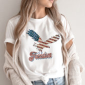 Freedom American Eagle 4 juli Red White Blue T-shirt