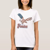 Freedom American Eagle 4 juli Red White Blue T-shirt (Voorkant)