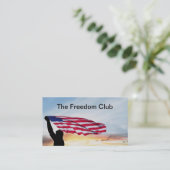 Freedom American Flag Thema Visitekaartje (Staand voorkant)