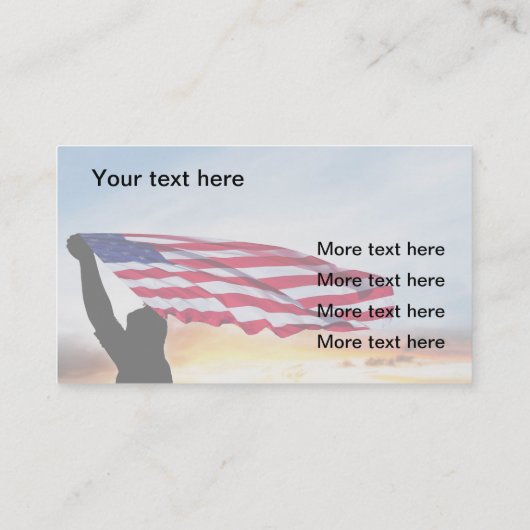 Freedom American Flag Thema Visitekaartje (Achterkant)