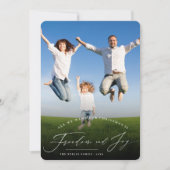 Freedom and Joy Classic Typography Moderne Photo Feestdagenkaart (Voorkant)