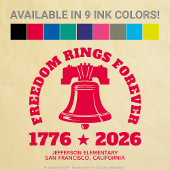 Freedom Bell 1776–2026 School Trodat 4924 Rubber Zelfinktende Stempel