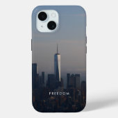 Freedom Big City Landscape Motivatie Case-Mate iPhone Case (Achterkant)