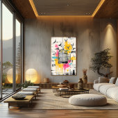 Freedom Birds – Graffiti Open Cage Urban Poster