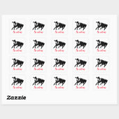 Freedom Black White Pop Art running Horses Vierkante Sticker (Vel)