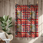 Freedom Blanket Eagle and Flag for Independence Fleece Deken