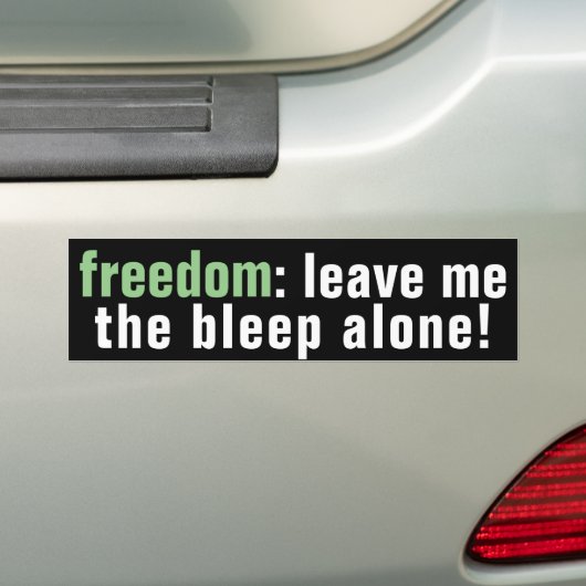 Freedom Bleep (donkere) Bumpersticker (Op auto)