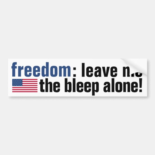 Freedom Bleep (v.2 vlag) Bumpersticker (Voorkant)