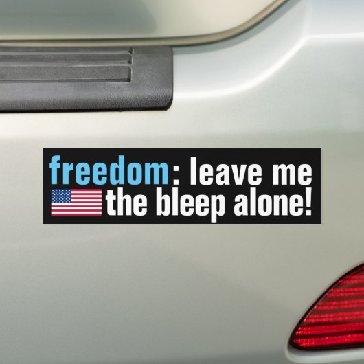 Freedom Bleep (v.2 vlag donker) Bumpersticker (Op auto)