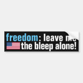 Freedom Bleep (v.2 vlag donker) Bumpersticker (Voorkant)