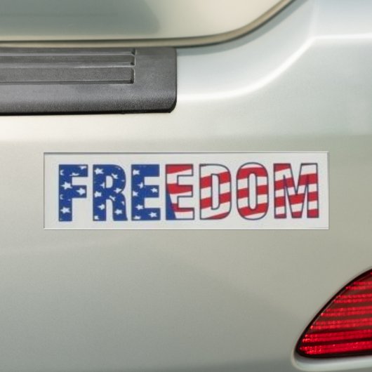 Freedom_Bumper Bumpersticker (Op auto)