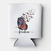 Freedom Butterflies | Patriottisch rood, wit, blau Blikjeskoeler (Voorkant)