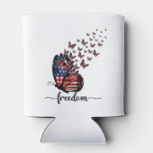 Freedom Butterflies | Patriottisch rood, wit, blau Blikjeskoeler (Achterkant)