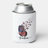 Freedom Butterflies | Patriottisch rood, wit, blau Blikjeskoeler (Blikje Achterkant)