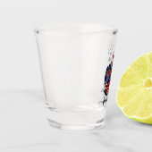 Freedom Butterflies | Patriottisch rood, wit, blau Shot Glas (Links)