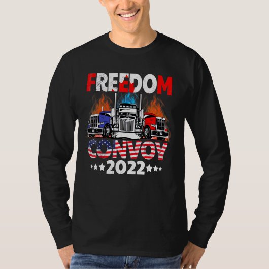 Freedom Convoy 2022 ter ondersteuning van het mand T-shirt (Voorkant)