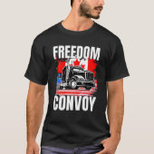 Freedom Convoy 2022 ter ondersteuning van het mand T-shirt (Voorkant)