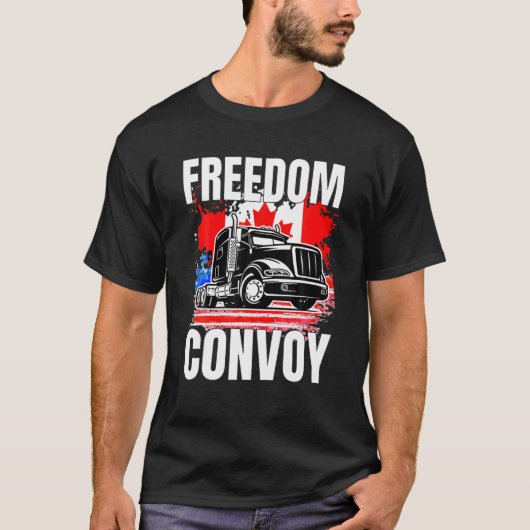 Freedom Convoy 2022 ter ondersteuning van het mand T-shirt (Voorkant)