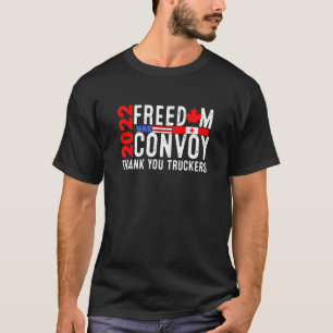 Freedom Convoy 2022 TRUCKER Driver American Flag C T-shirt