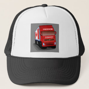 Freedom Convoy Canada 5 grijze achtergrond Trucker Pet