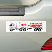 Freedom Convoy Canada Canadese vlag Bumpersticker (Op auto)