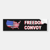 Freedom Convoy USA Flag Bumpersticker (Voorkant)