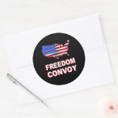 Freedom Convoy USA Flag Ronde Sticker (Envelop)