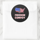 Freedom Convoy USA Flag Ronde Sticker (Tas)