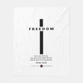 Freedom Cross Fleece Deken (Voorkant)