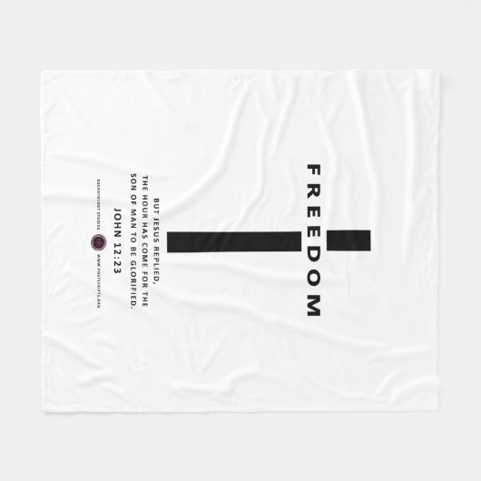 Freedom Cross Fleece Deken (Voorkant (Horizontaal))