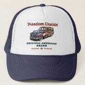 Freedom Cruisin Surfer Americana Trucker Hats Trucker Pet (Voorkant)