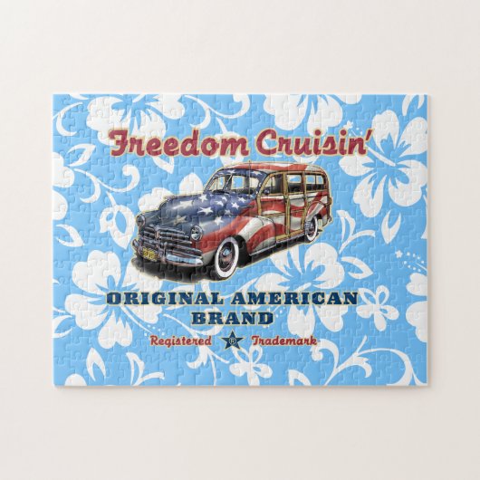 Freedom Crusin' Hawaiian Woody Design Legpuzzel (Horizontaal)