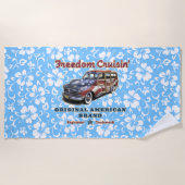 Freedom Crusin' Hawaiian Woody Hibiscus - Sky Blue Strandlaken (Voorkant)