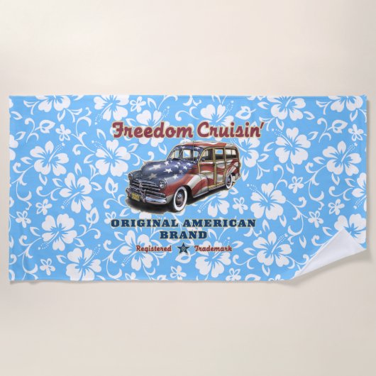 Freedom Crusin' Hawaiian Woody Hibiscus - Sky Blue Strandlaken (Voorkant)