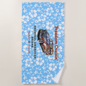 Freedom Crusin' Hawaiian Woody Hibiscus - Sky Blue Strandlaken (Voorkant)